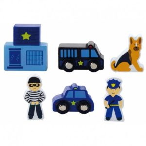 50814 Dětské dřevěné figurky - policejní sada 6ks