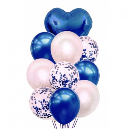 5859_2 Mix balónů v odstínu námořnické modři 10 ks