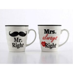 78-8232 Hrnky Mr right a Mrs always right 250ml 2ks