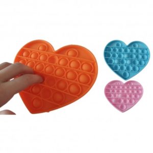 Antistresová senzorická hračka Push Pop Bubble - HEART Žlutá