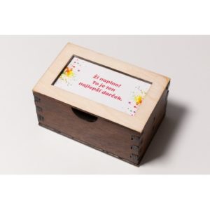 Dřevěná krabička s přáním