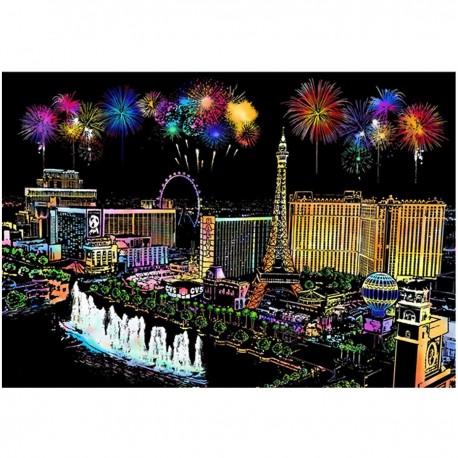 NO-1005326 Vyškrabávací obrázek v tubě - Las Vegas