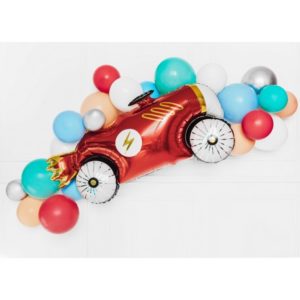 FB90 Fóliový balón - Závodní auto - červený