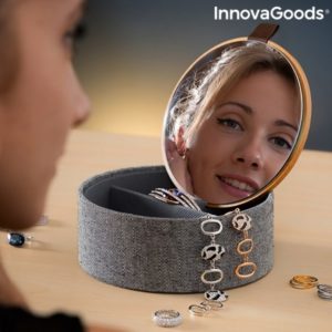 V0103056 InnovaGoods Bambusová šperkovnice se zrcadlem - MiBox