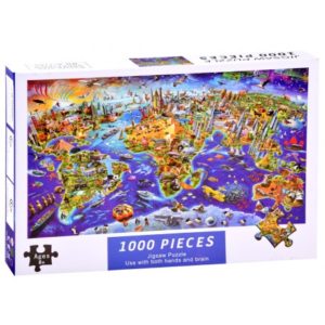 ZA3962 DR Naučné puzzle Mapa kontinentů 1000 dílů