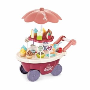 29993 Růžový vozík na cukroví se zmrzlinou 36 ks