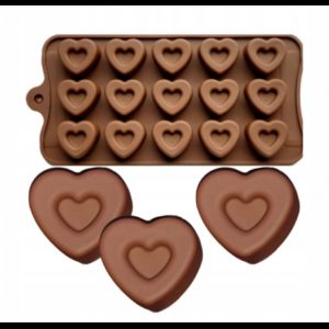 EBB0225P Silikonová forma na čokoládové bonbóny - Srdíčka