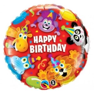 140874 Fóliový balón - Happy Birthday ZOO - 46cm