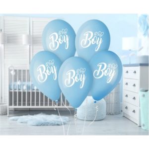 343137 Set balónků - It's a Boy / It's a Girl - 33cm (5ks) Modrá