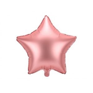 FB3S-019R Fóliový balón - Matná hvězda - 48cm Rúžove zlato