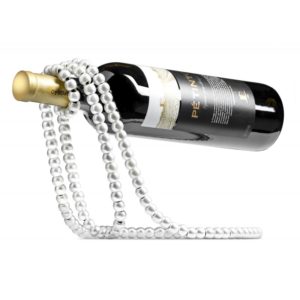 015106 Stojan na víno - Perlový náhrdelník Bílá