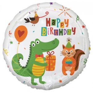 149272 DR Fóliový balón - Happy Birthday Krokodýl - 46cm