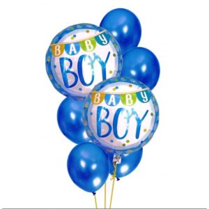 5501_1 DR Set balónků - Baby Boy/Girl - 30-46 cm (7ks) Modrá