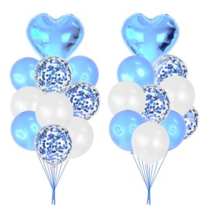 5859_3 DR Mix balónů v odstínu modři 10 ks Světle modrá