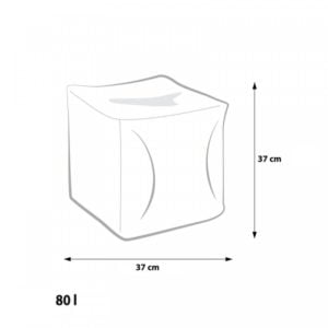 EF1035 Ecopuf Taburetka - CUBE - S ekokůže E20 - Tyrkysová