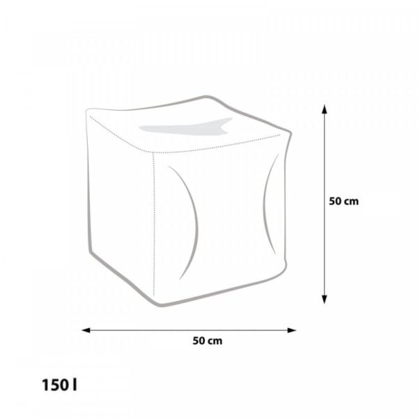 EF1036 Ecopuf Taburetka - CUBE - L ekokůže E20 - Tyrkysová