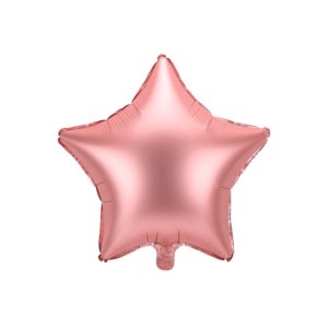FB3S-019R Party Deco Fóliový balón - Matná hvězda - 48cm Rúžove zlato