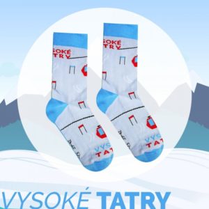 HESTY Veselé ponožky HESTY Vysoké Tatry – Lanovka 39-42