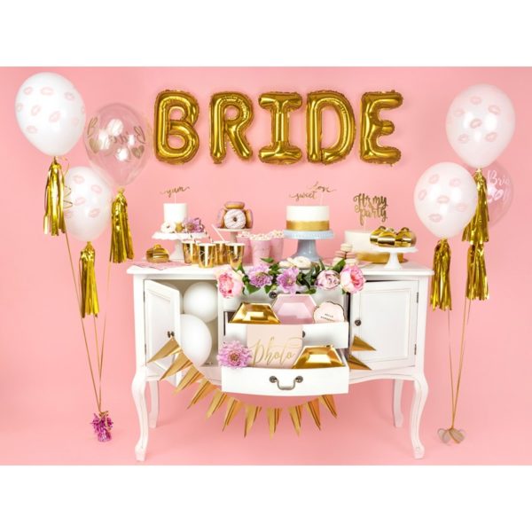 SB14C-205-099G-6 Party Deco Set balonků - "Bride to Be" - transparentní