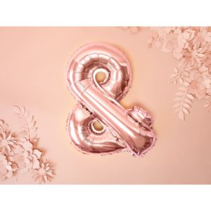 FB11M-019R Party Deco Fóliový balón - růžovo-zlatý - písmeno