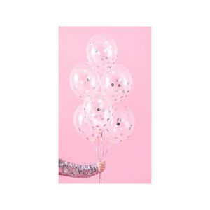 BK12-3-018-6 DR Set balónků - Konfety stříbrné/zlaté