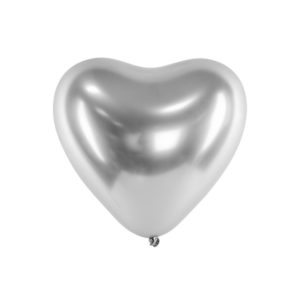 CHB2-018-10 Party Deco Chromované balóny - Glossy Hearts 30cm