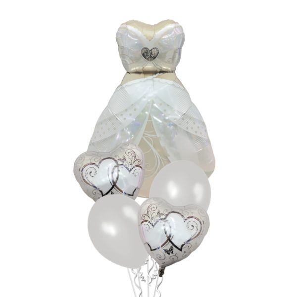 460409 Godan Set fóliových balonů - Svatební šaty (5ks)