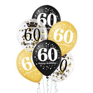 400156 GRABO Set balonů - "Happy Birthday" s číslem - 30cm (6ks) 60