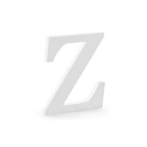 DL1-Z-008 Party Deco Velké dřevěné iniciály - Písmena A-Z - bílá