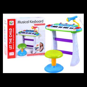 IN0009 NI Dětský klavír se stoličkou - Musical Keyboard