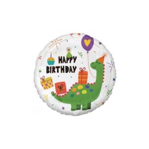 149296 DR Fóliový balón - Happy Birthday Dinosaur - 46cm
