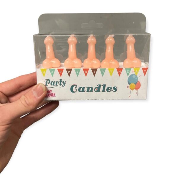 20-KP012 Party svíčky - Little Penis (5 ks) Béžová