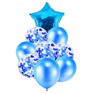 EPY55J DR Party mix balonů s konfetami 9 ks Zlatá