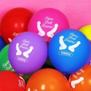 10-LV765021 Set barevných balonů "Super Dick Forever"
