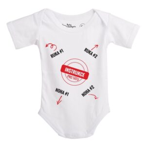 GAD02774 Baby Gadgets Dětské body s instrukcemi pro otce