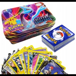 746118 Sběratelské karty v plechovém obalu - Pokémon - Silver Tempest 42ks Modrá