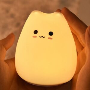 4597 Silikonová USB lampička pro děti - Kočička Mia