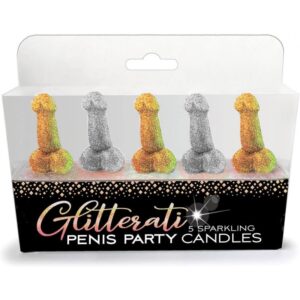 36-CP.1034 Party svíčky - Little Penis - Glitterati (5 ks)