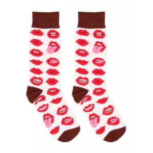 36-SOCK001-2 Sexy ponožky s potiskem - Lip Love 42-46