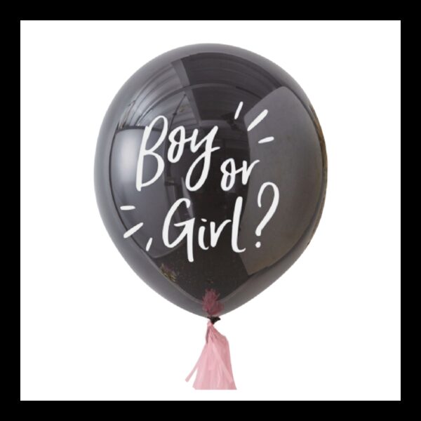 400087 GRABO Gigantický balon s konfetami - Boy or Girl? Dívka