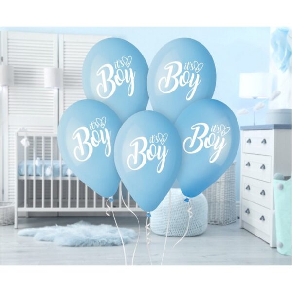 343137 Party Deco Set balónků - It's a Boy / It's a Girl - 33cm (5ks) Modrá