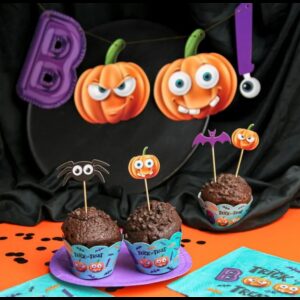 RV-PPBO GRABO Party set zapichů a košíčků na muffiny - "Boo!" 6ks