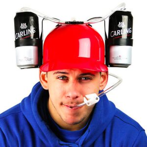 Pivní helma - červená