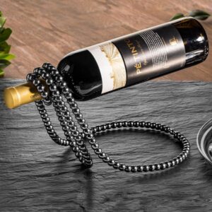 Perlový stojan na víno - černý