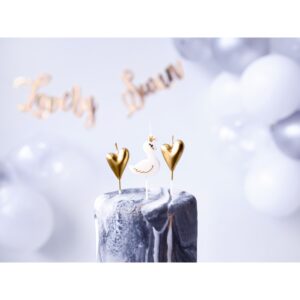 SCS-12 Party Deco Narozeninové svíčky - Lovely Swan - zlaté