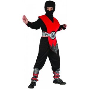 SL-CN11 Godan Dětský kostým - Červený Ninja (110/120 cm)