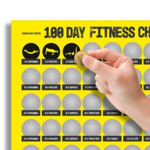 Stírací plakát 100-ti denní fitness výzvy