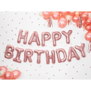 FB6M-019R Party Deco Set fóliových balónů Happy Birthday - Růžový zlato
