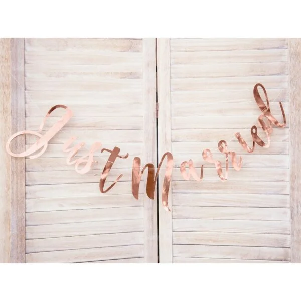 GRL73-019R Party Deco Girlanda - Baner - Just Married