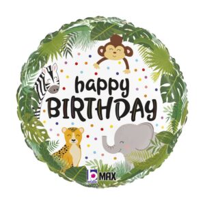 26206P-P Fóliový balón - Happy Birthday - Safari - 46cm